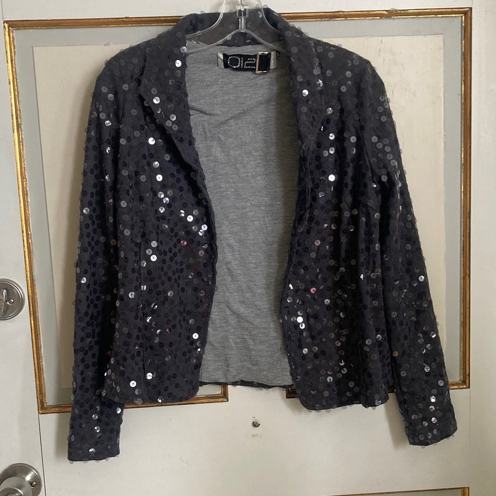 Sequin Embellished grey Jacket - Women's Coat